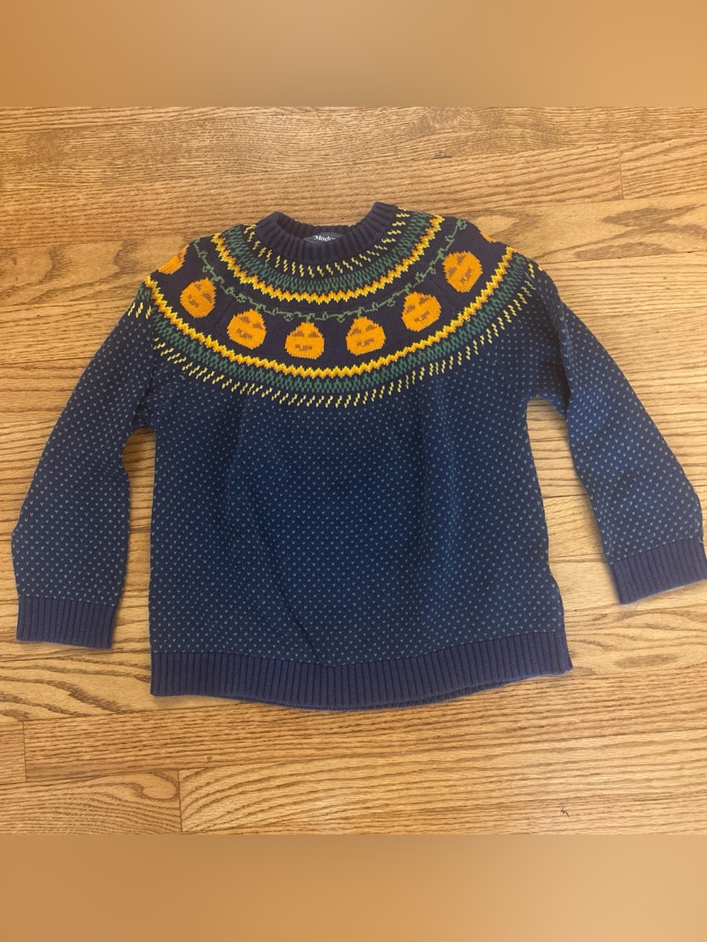 ModCloth Give Em Pumpkin To Talk About Fair Isle Sweater Youth M Halloween Fall